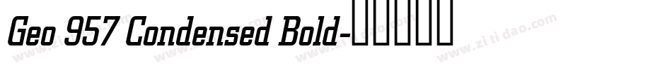 Geo 957 Condensed Bold字体转换
